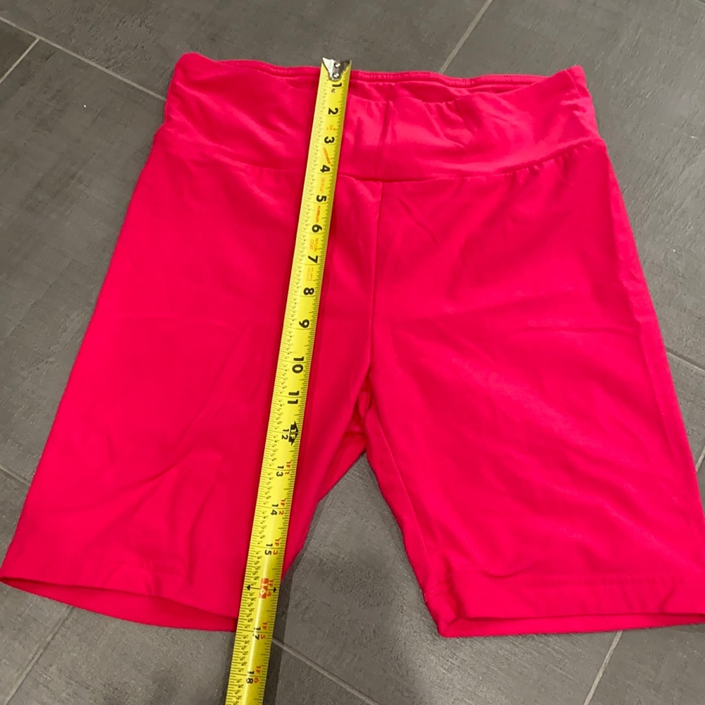 Hot pink bike shorts
